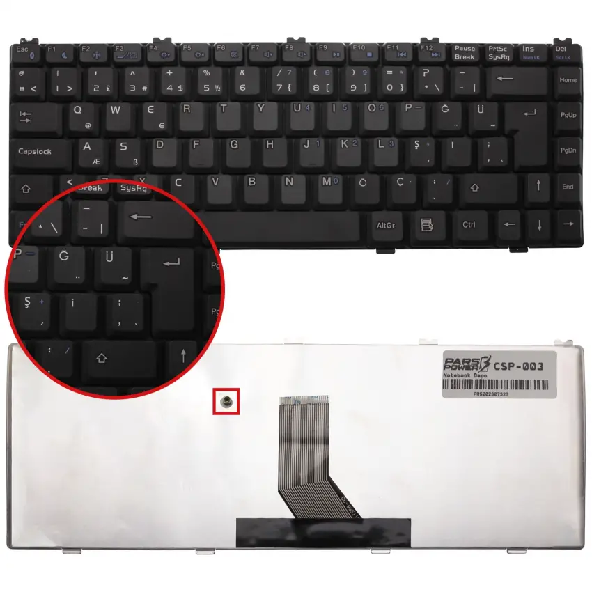 Casper AESW8U00120 Notebook Klavye (Siyah TR)