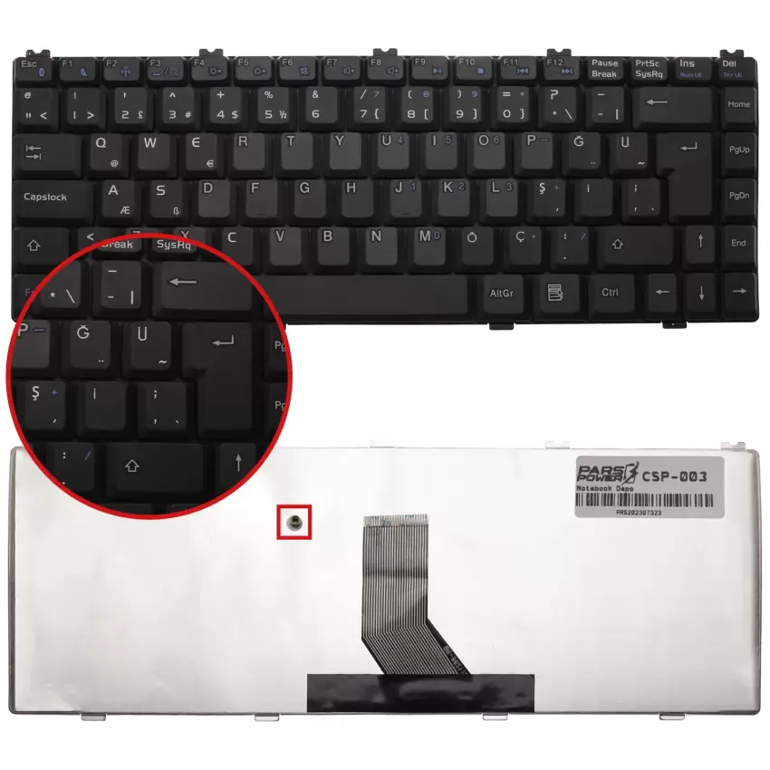 Casper Nirvana TW8 Notebook Klavye (Siyah TR)