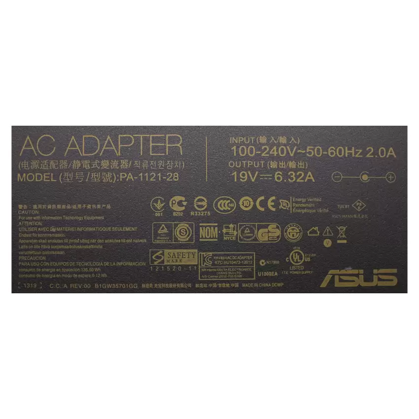 Casper 120W 19V 6.32A 5.5x2.5mm Adaptör Şarj Aleti-Cihazı