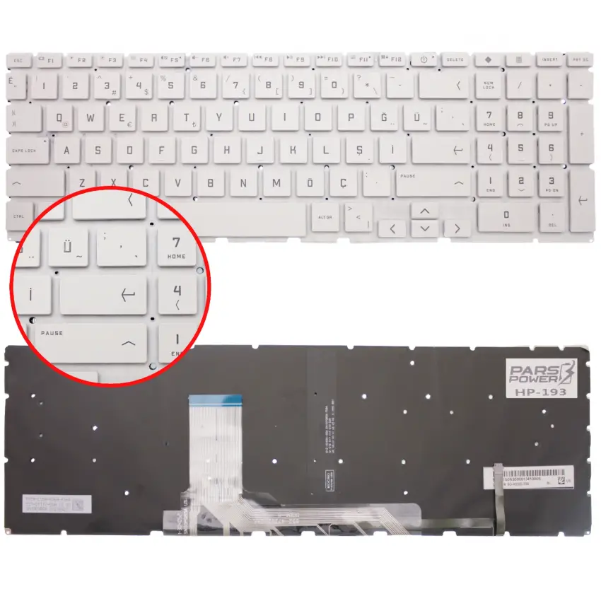 Hp Victus Gaming 15-fa1xxx Klavye Işıklı (Beyaz TR)