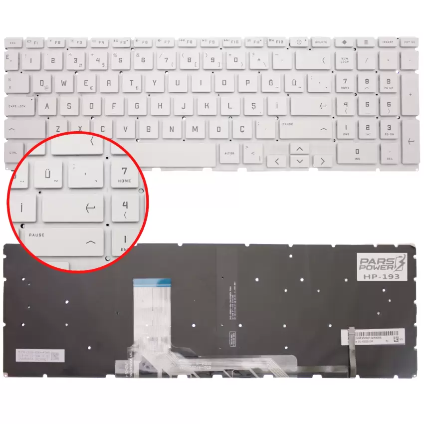 Hp Victus Gaming 16-s1xxx Klavye Işıklı (Beyaz TR)