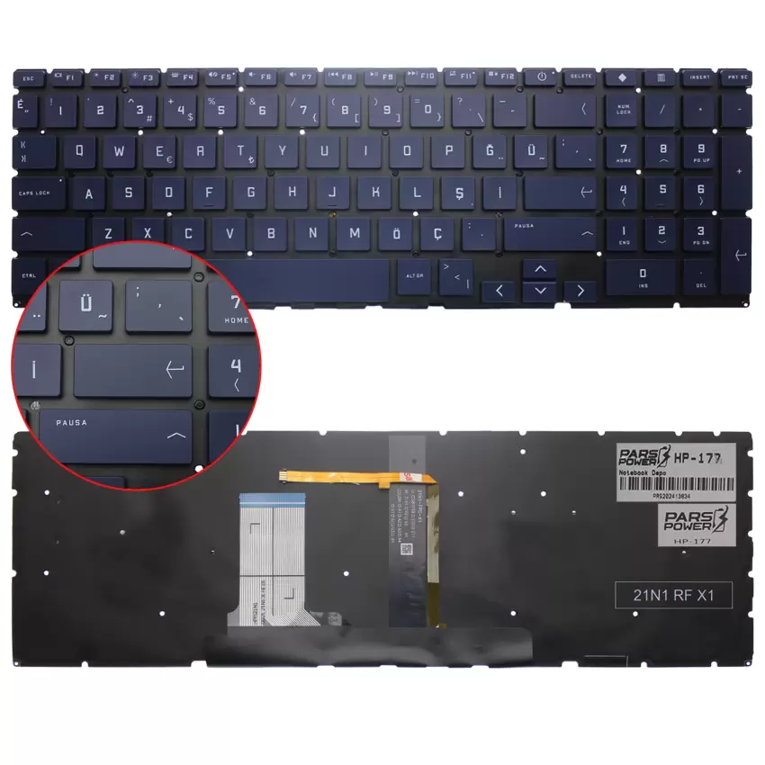 Hp Victus Gaming 16-s1xxx Klavye Işıklı (Mavi TR)
