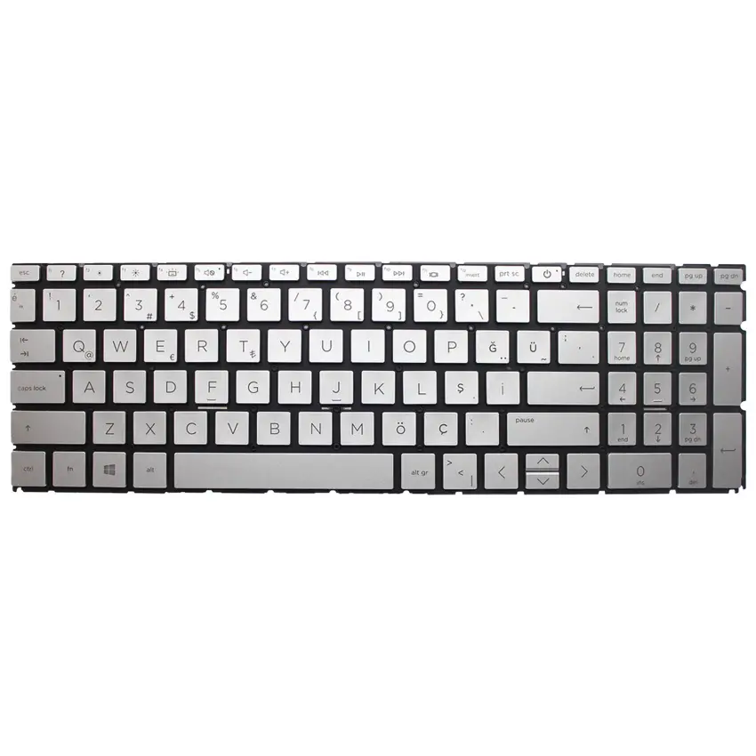 Hp 15-fd0004nt (86n52EA) Klavye Işıklı (Gümüş TR)