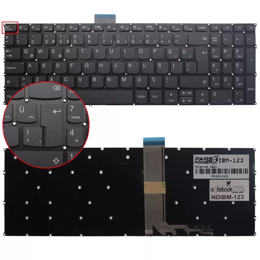 Lenovo Thinkbook 15 G4 Aba Type 21dl Klavye (Füme TR)