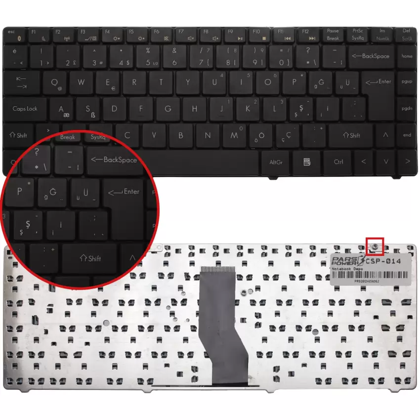 Casper MP-07G36TQ-920 Notebook Klavye (Siyah TR)