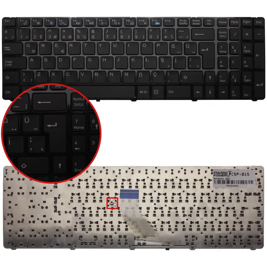 Casper CHY.4000-4L45A-S, CKU.B980-4K05-S Notebook Klavye (Siyah TR)