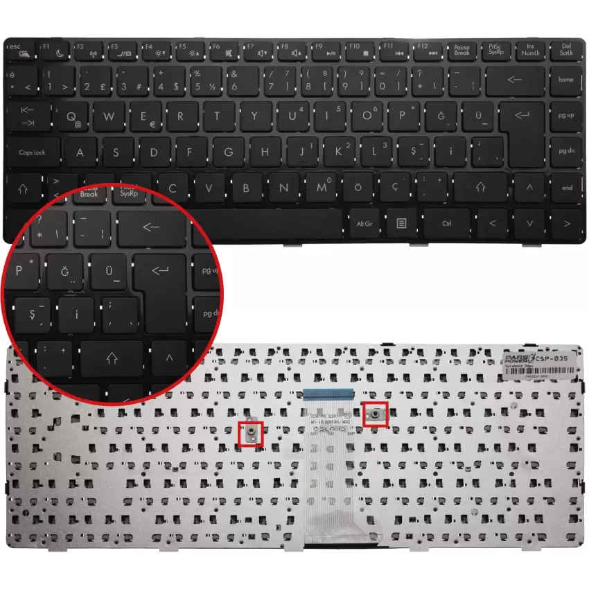 Grundig GNB1460A1i3 Uyumlu Notebook Klavye (Siyah TR)