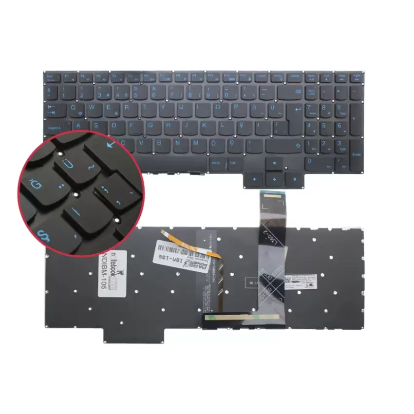 Lenovo IdeaPad Gaming 3 82K100CQTX Klavye Işıklı (Siyah TR)