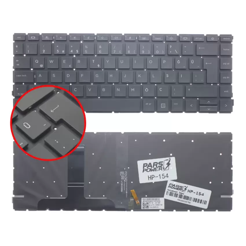 Hp HSN-Q27C, HSN-Q31C Klavye Işıklı (Siyah TR)