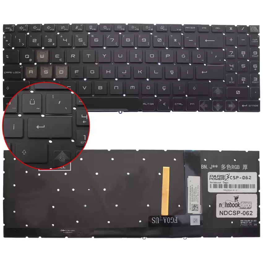 MSI Katana 17 B12VFK-082XTR Klavye Işıklı (Siyah TR)