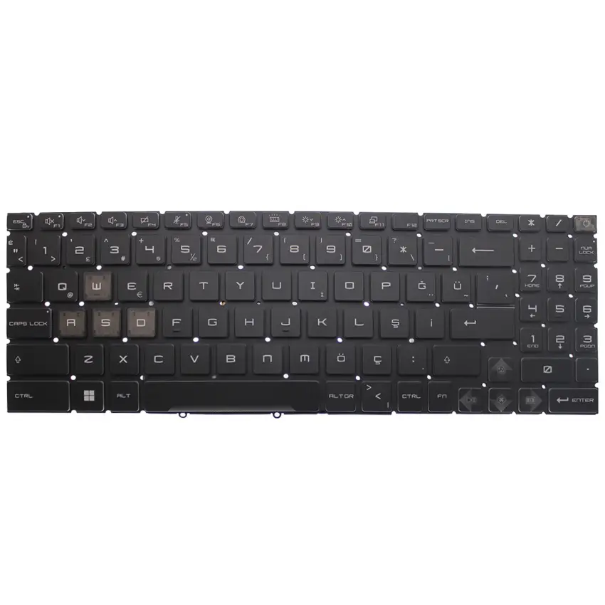 MSI Sword 15 A12UC-037 Klavye Işıklı (Siyah TR)