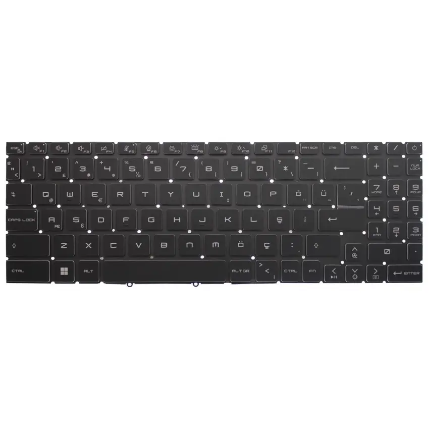 MSI Sword 15 A12UC-037 Klavye Işıklı (Siyah TR)