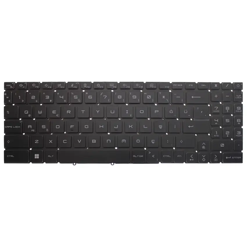 MSI Sword 15 A12UC-037 Klavye Işıklı (Siyah TR)