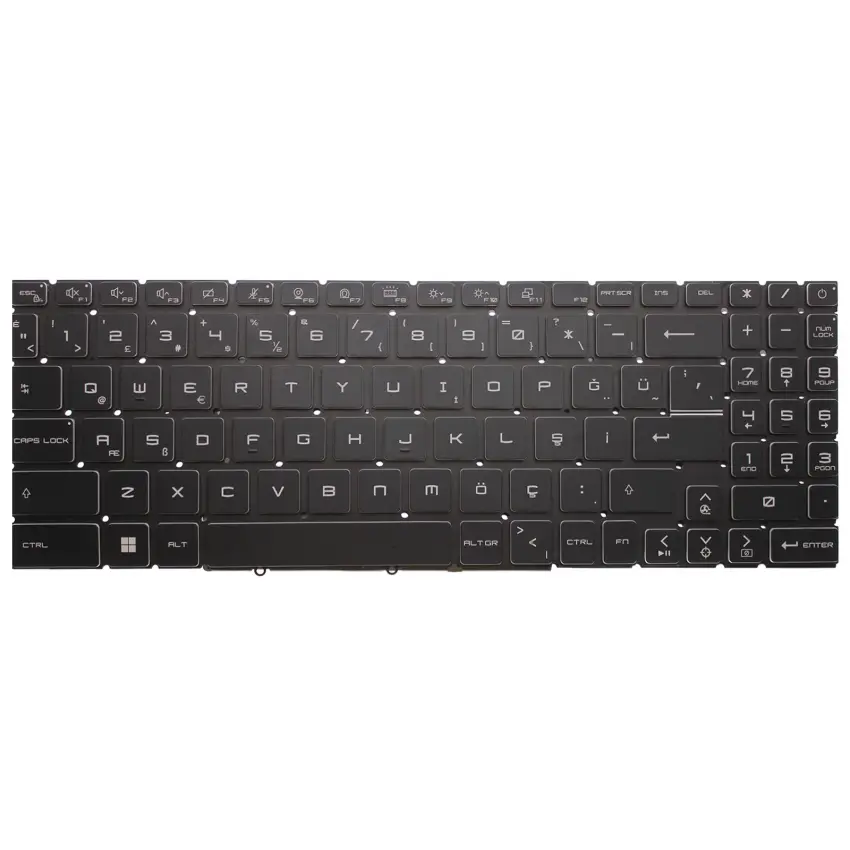 MSI Sword 15 A12UC-037 Klavye Işıklı (Siyah TR)