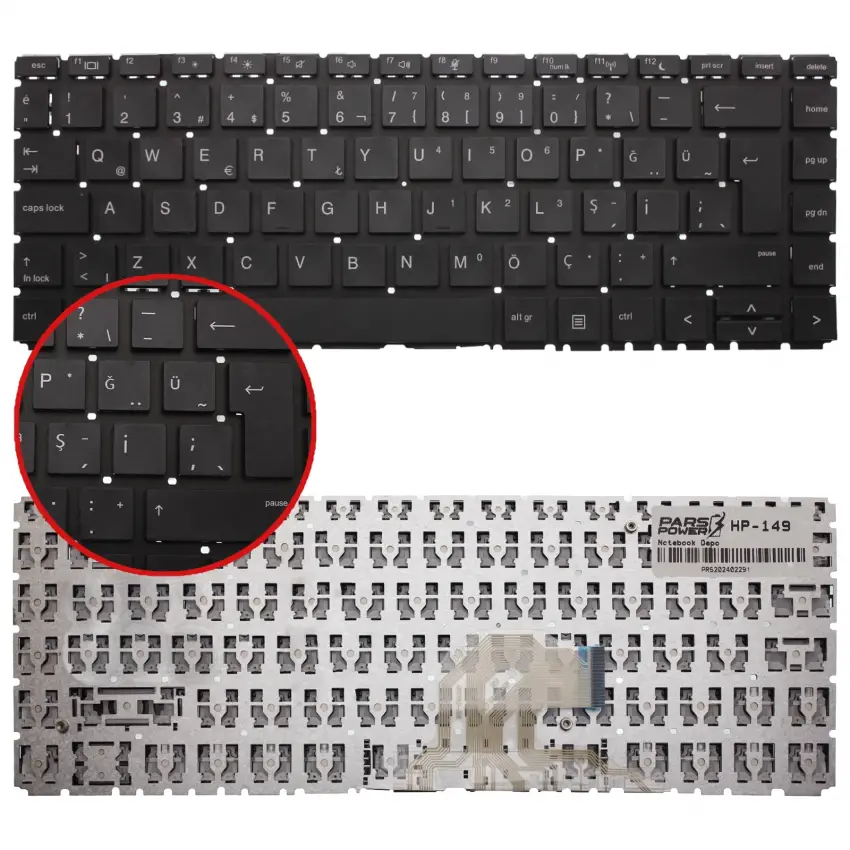 HP ProBook 440 G7 (8MH57EA) Klavye (Siyah TR)