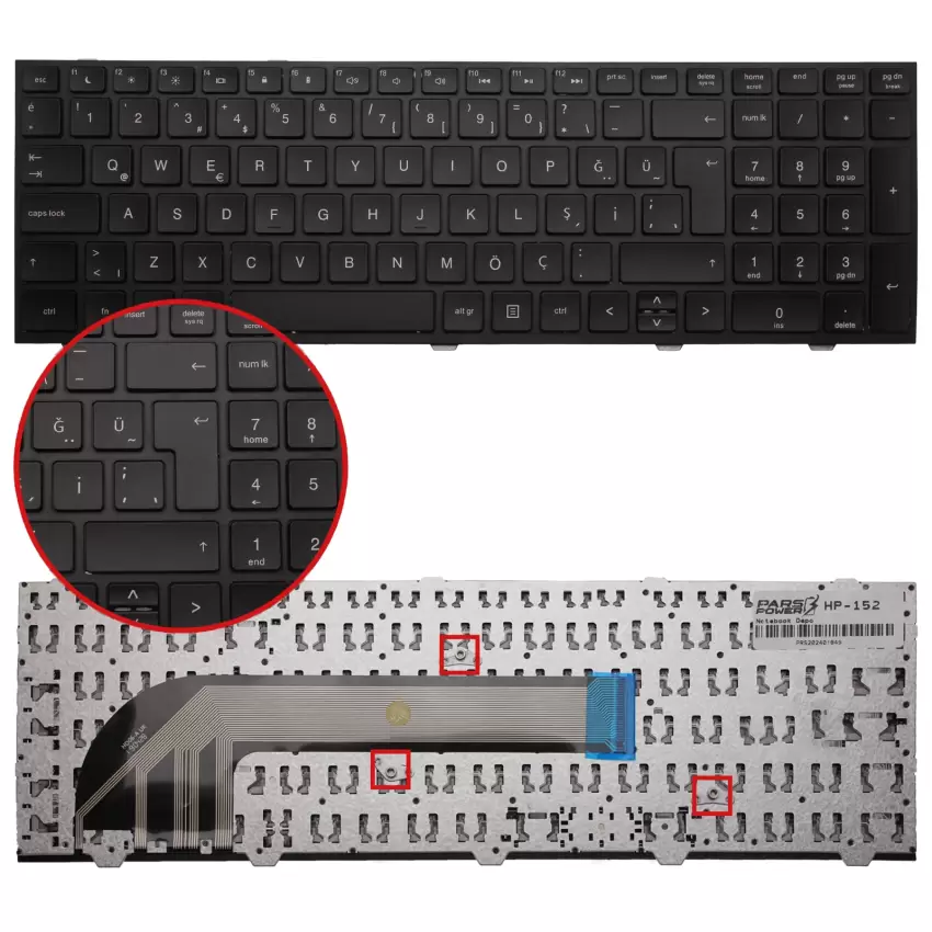 Hp V132830AK2, V132830BS2, SG-45830-28A Notebook Klavye (Siyah TR)