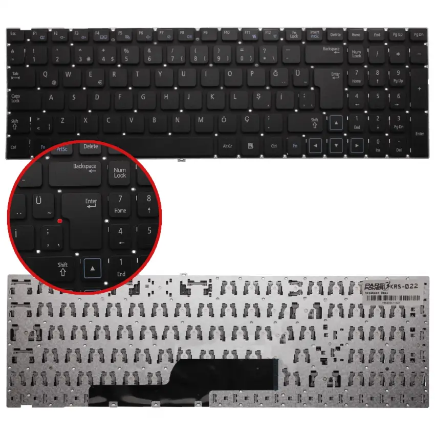 Samsung 9Z.N5QSN.101, 9Z.N5QSN.10T Notebook Klavye (Siyah TR)