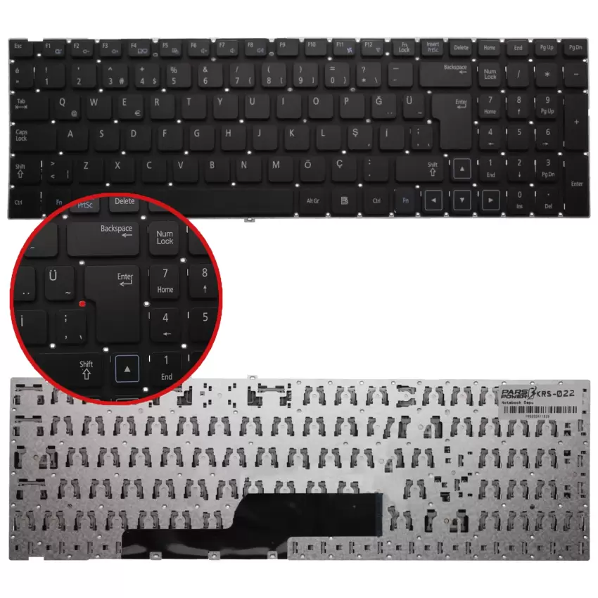 Samsung NP305V5AI, NP305V5Z, V127760CK1-TR Notebook Klavye (Siyah TR)