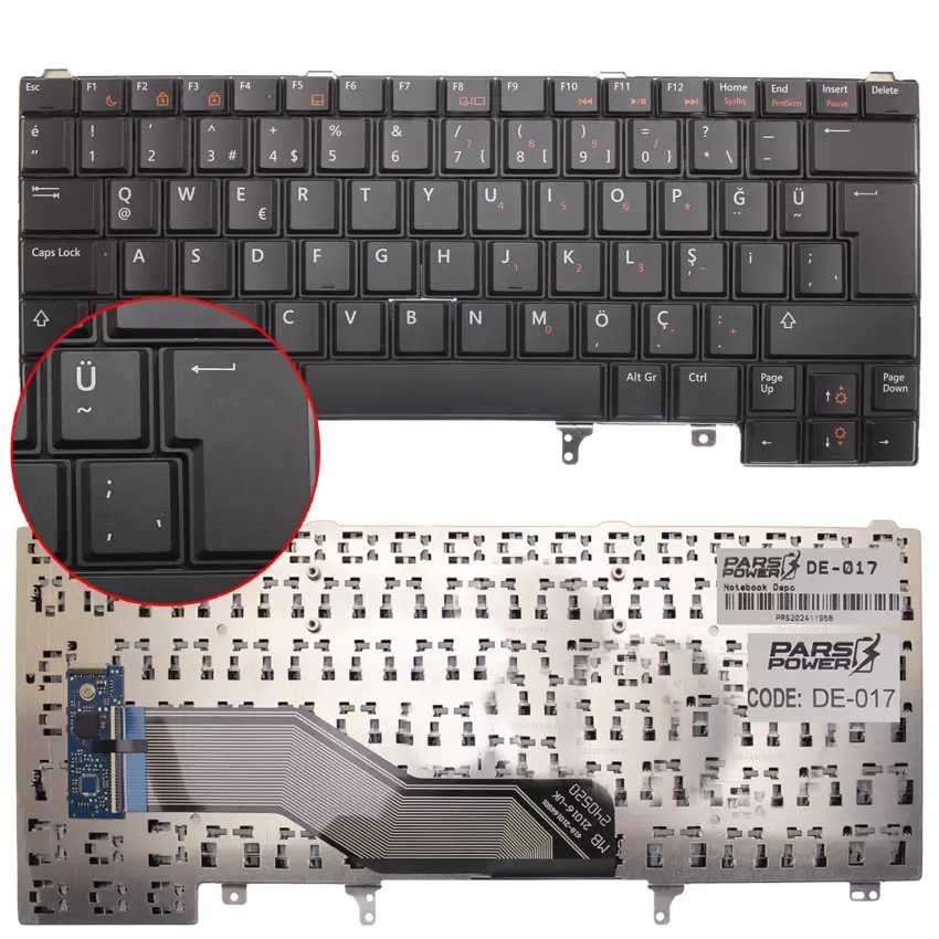 Dell Latitude E6420 XFR Uyumlu Notebook Klavye (Siyah TR)