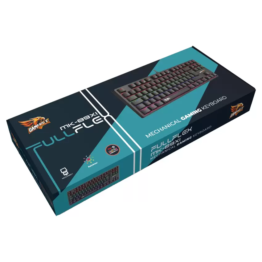 GAMEAGLE FULLFLEX MK-89X1B Mekanik Kablolu Işıklı Türkçe Q Klavye (Red Switch)