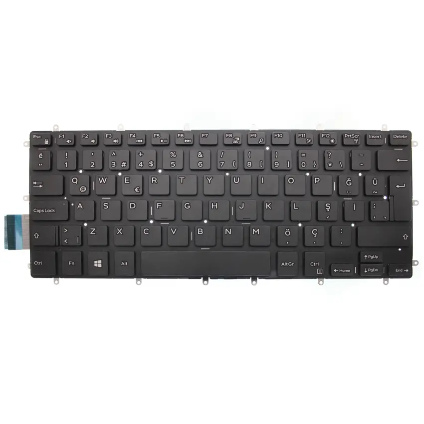 Dell Latitude 3379 2-in-1 Notebook Klavye (Siyah TR)