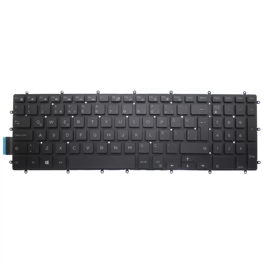 Dell inspiron P35E001, P35E002 Notebook Klavye Işıklı (Siyah TR)