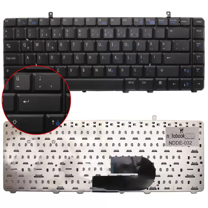 Dell Vostro A840, A860, PP37L, PP38L Notebook Klavye (Siyah TR)