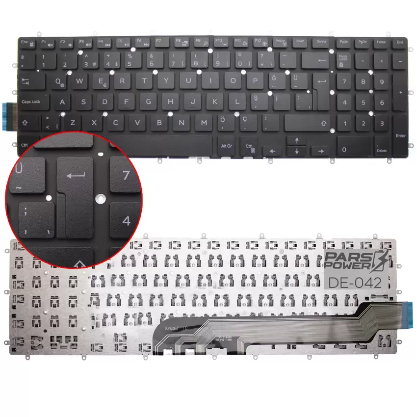 Dell Inspiron P65F, P66F, P72F, P75F Notebook Klavye (Siyah TR)