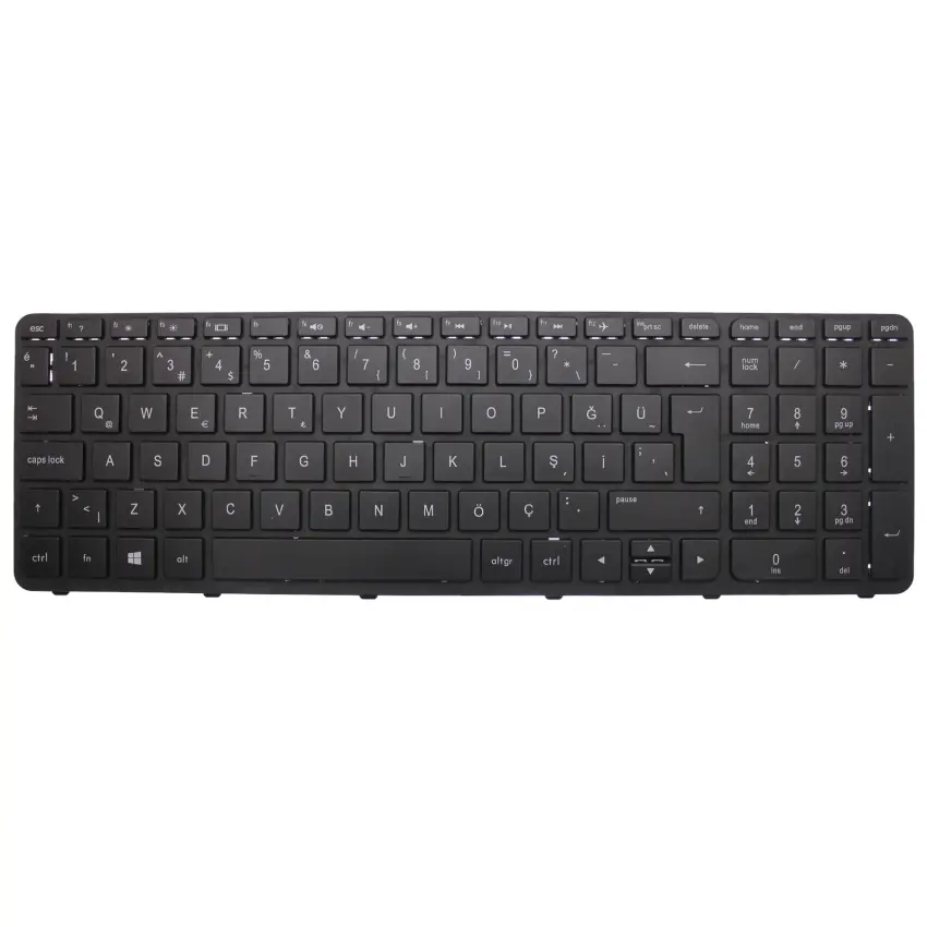 HP 15-d005st, 15-d010st, 15-d011st Notebook Klavye (Siyah TR)