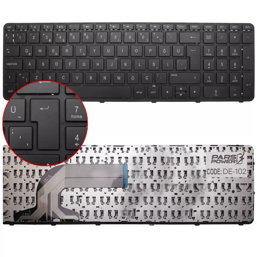 Hp Pavilion 15-D, 15-E 15-G, 15-N, 15-R, 250 G2, 250 G3, Serisi Uyumlu Notebook Klavye (Siyah TR)
