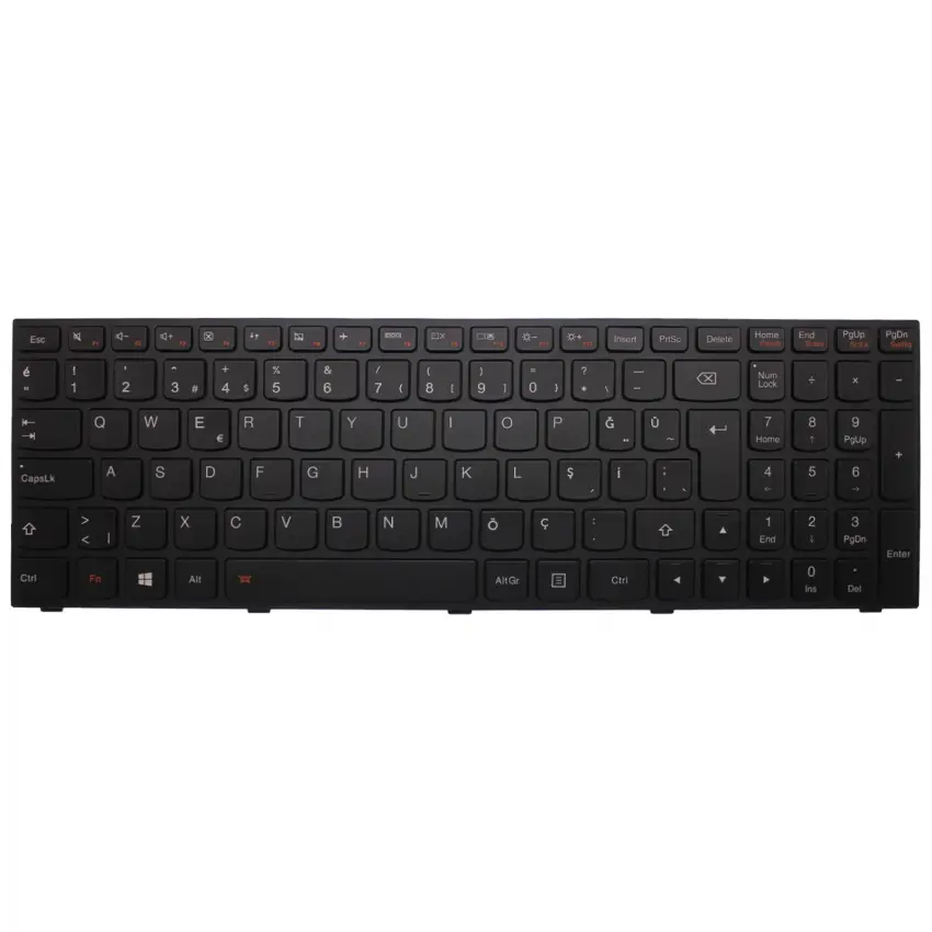 Lenovo B51-35, Type 20545, 80LH Notebook Klavye Işıklı (Siyah TR)