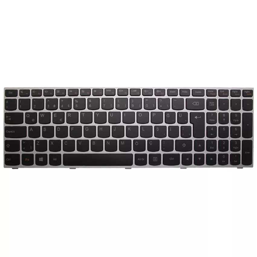 Lenovo B50-30, B50-45, B50-70, B50-80, B513-0, B51-35, B51-80, B70-80 Notebook Klavye (Gümüş TR)