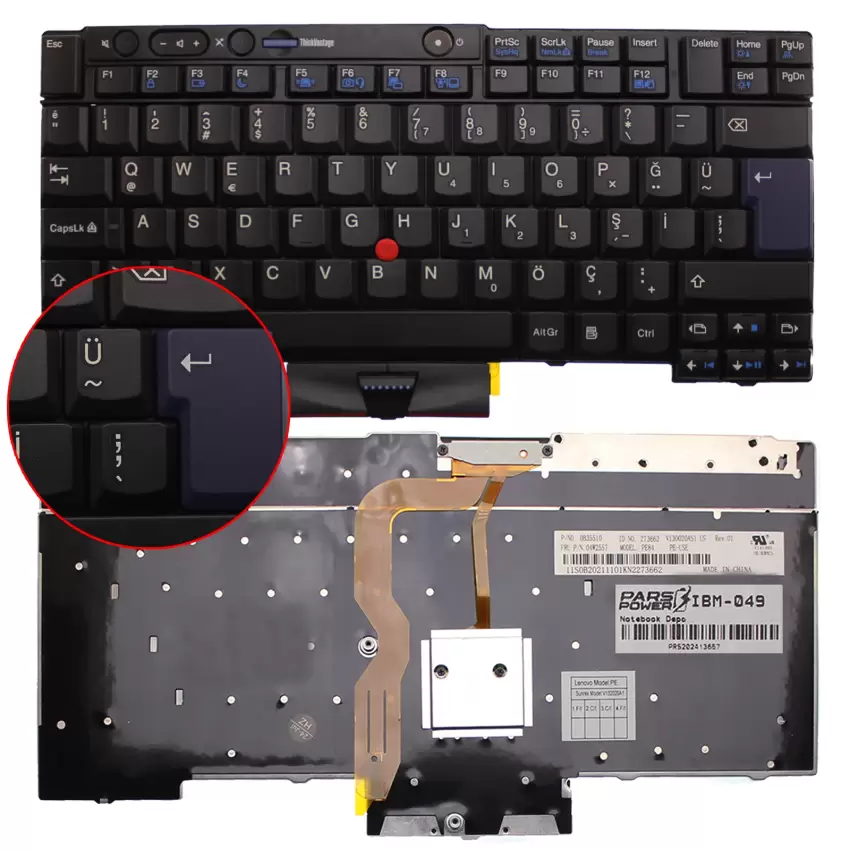 Lenovo ThinkPad X220S, X220Sİ Klavye (Siyah TR)