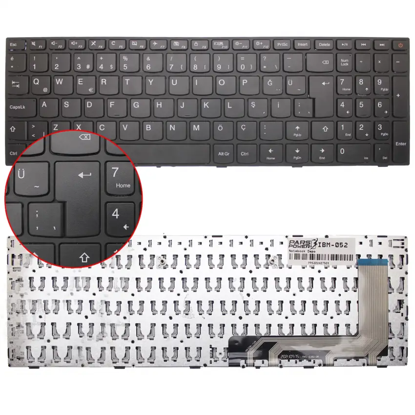 Lenovo ideaPad 110-15IBR 80T7003BTX Notebook Klavye (Siyah TR)