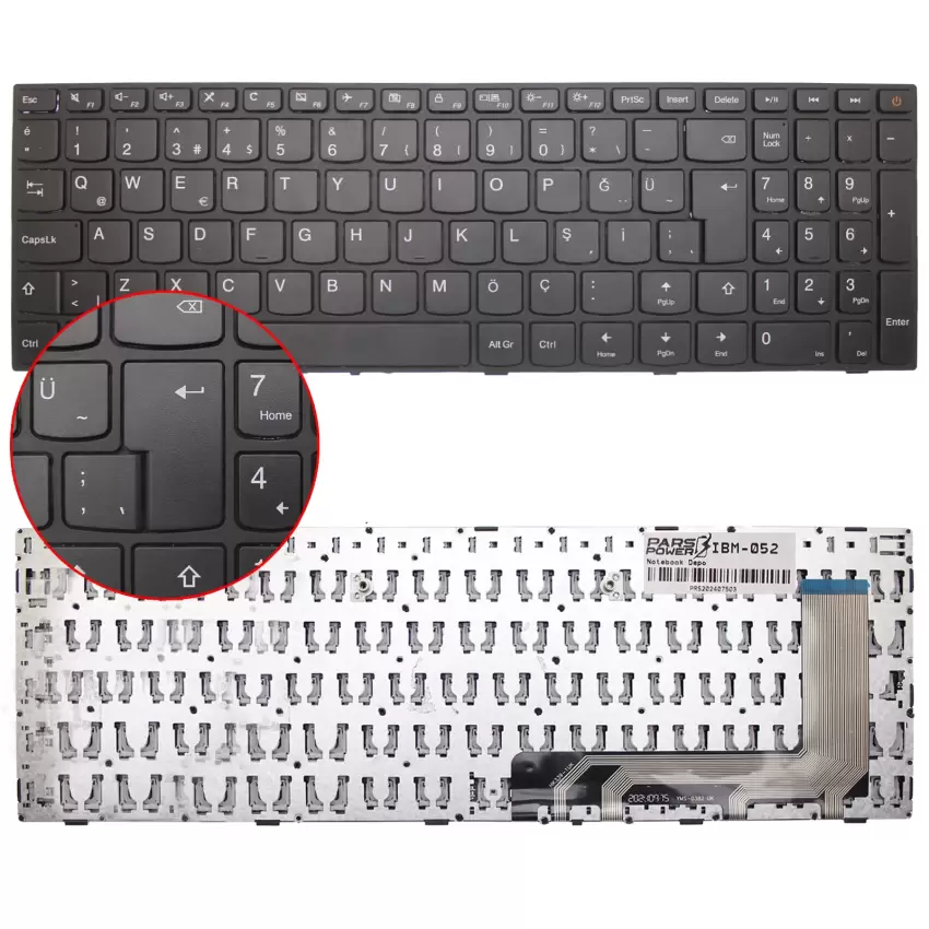 Lenovo ideaPad V110-17IKB 80V200EMTX Notebook Klavye (Siyah TR)