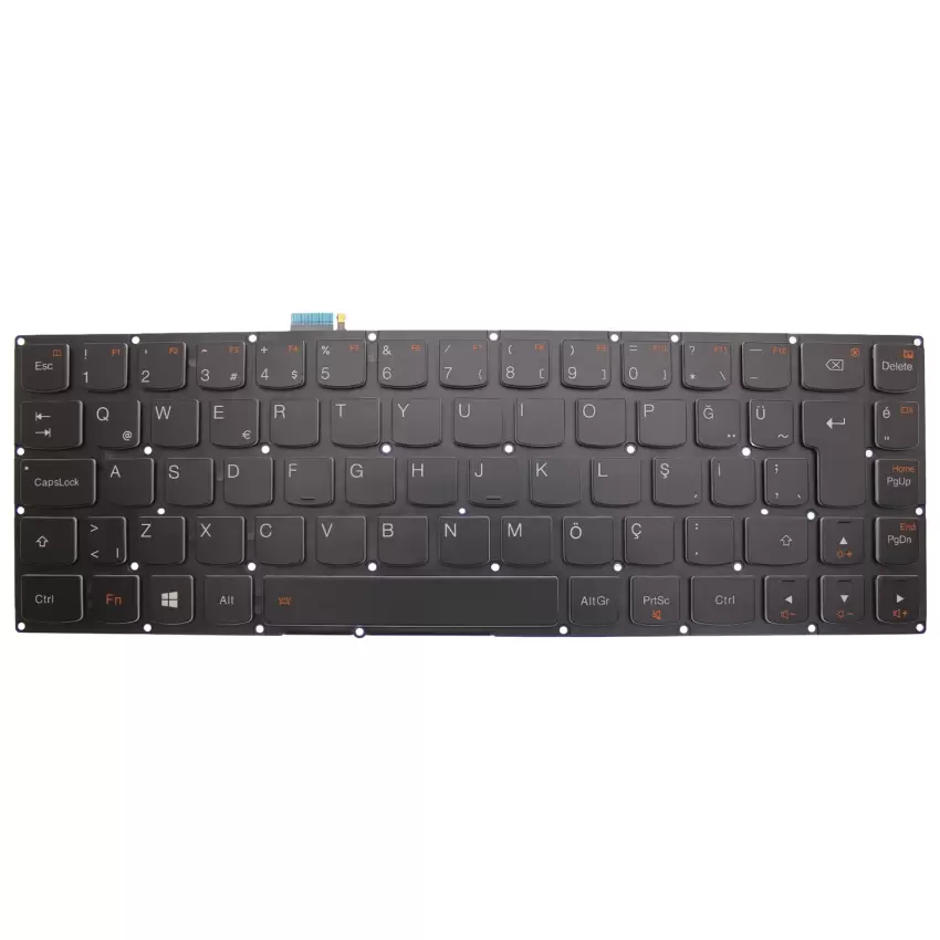 Lenovo Yoga 80HE00S3TX Notebook Klavye Işıklı (Siyah TR)