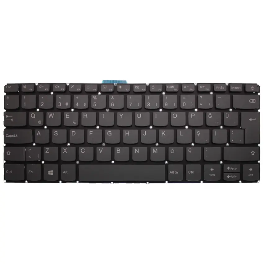 Lenovo ideaPad 520SL-14IKB, 520SR-14IKB Notebook Klavye (Füme TR)