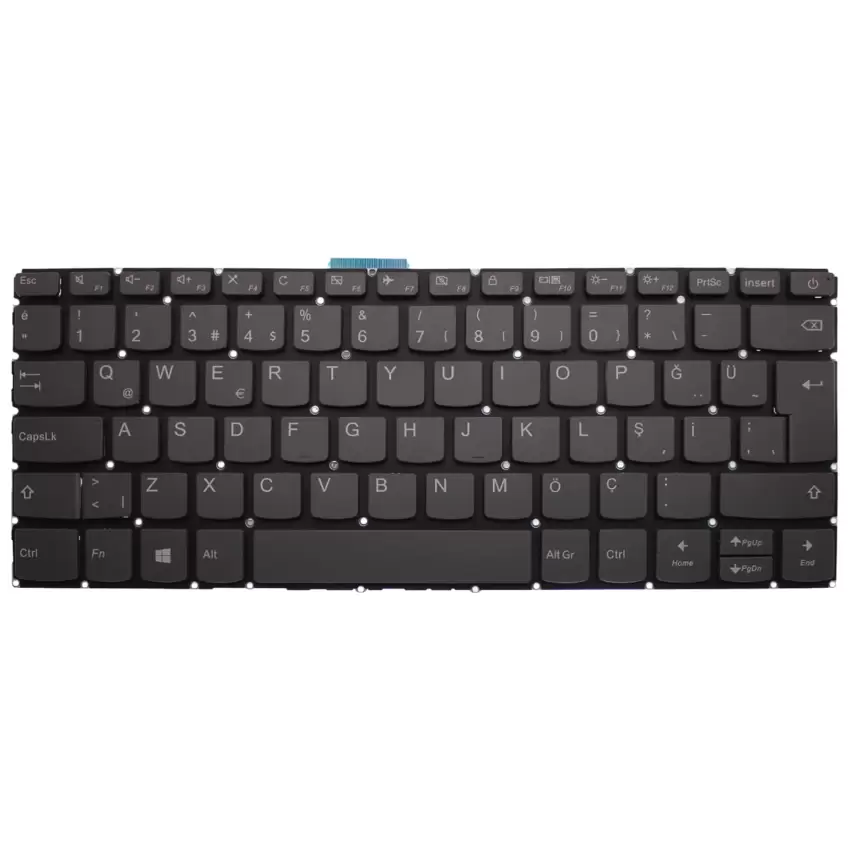 Lenovo ideaPad 81A5007WTX, 81A500C1TX Notebook Klavye (Füme TR)