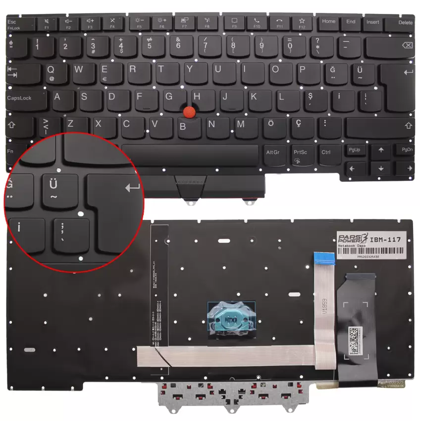 Lenovo ThinkPad E14 G2 20TDR2ABX Klavye Işıklı (Siyah TR)
