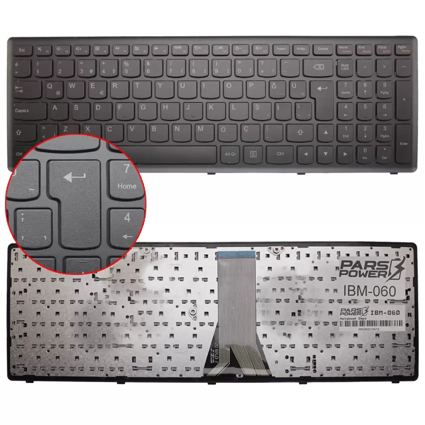 Lenovo G500S, G505S, G510S, S500, S510P, Z510, Z510P Notebook Klavye (Siyah TR)