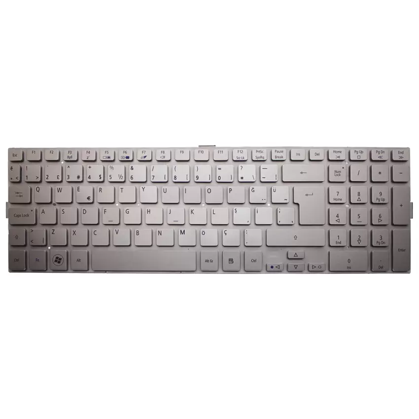 Acer Aspire AS8943G-5454G1T Notebook Klavye (Gümüş TR)