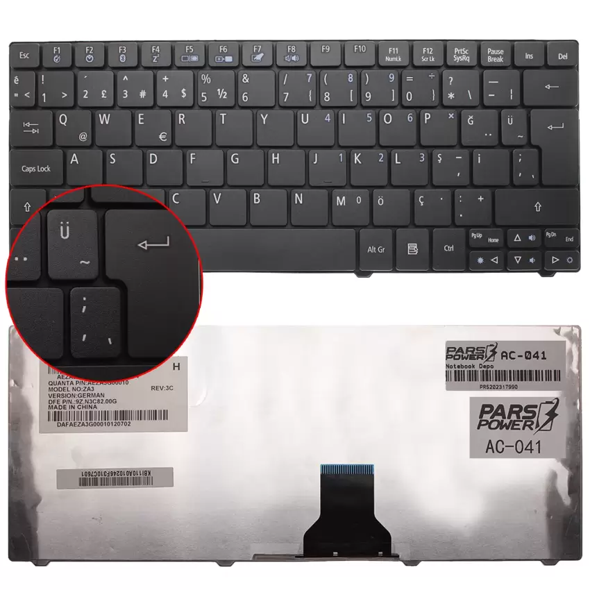 Acer MP-09B96TQ-9201, NSK-AQ00T Notebook Batarya - Pil (Pars Power)