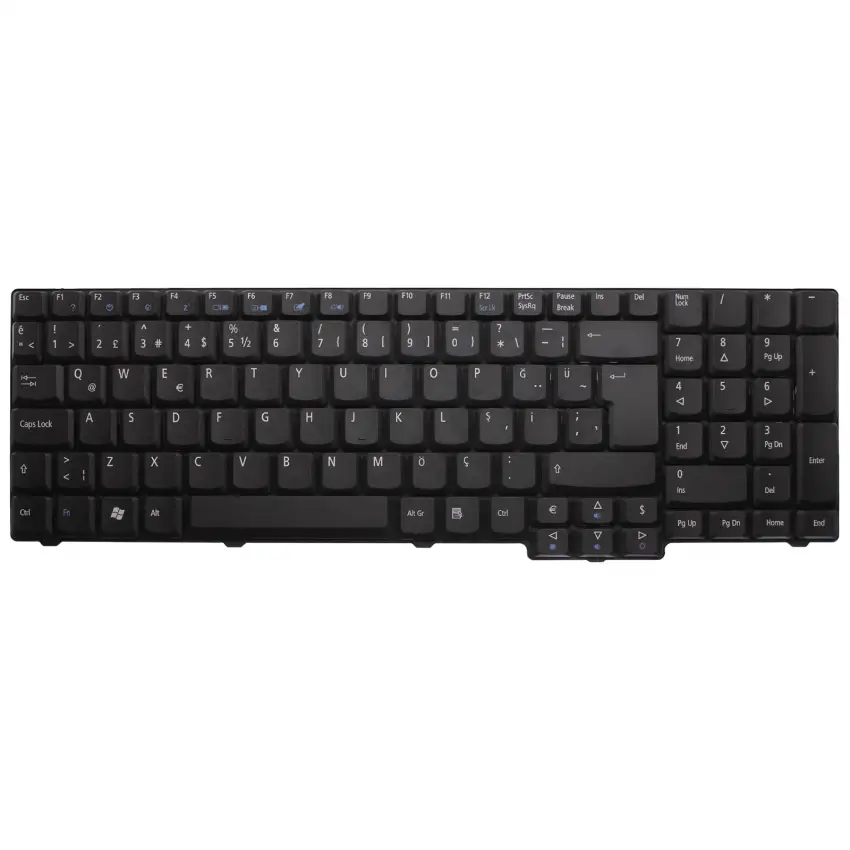 Acer TravelMate 5610, 5620, 7320, 7510 Notebook Klavye (Siyah TR)