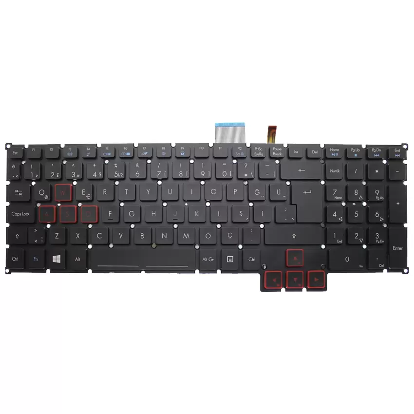 Acer Predator G9-793 Serisi Uyumlu Notebook Klavye Işıklı (Siyah TR)