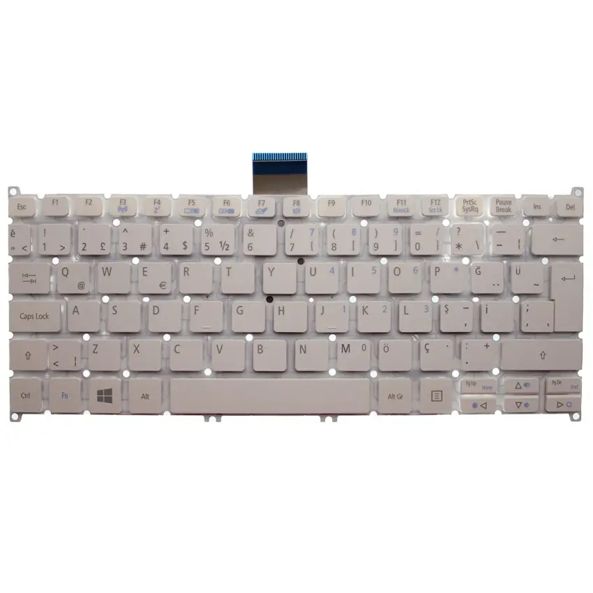 Acer Aspire V5-122P-61454G50nbb Notebook Klavye (Beyaz TR)