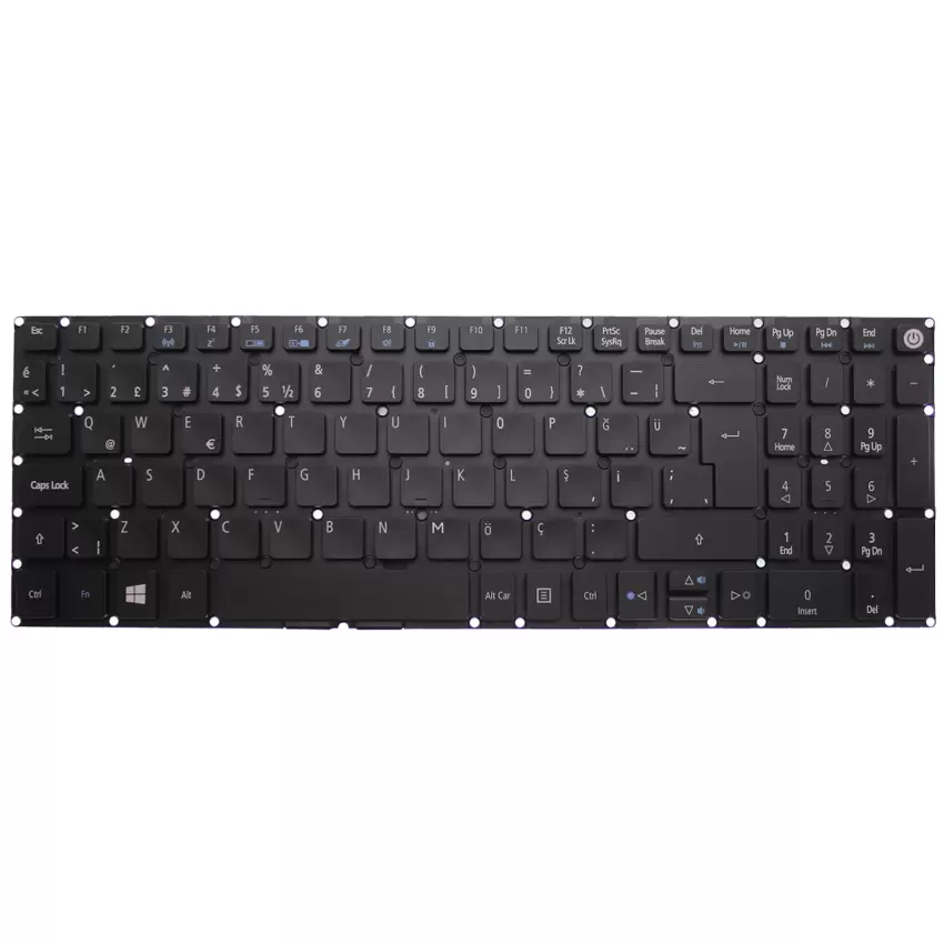 Packard Bell ENTE69AP, ENTE69BH Notebook Klavye Işıklı (Siyah TR)
