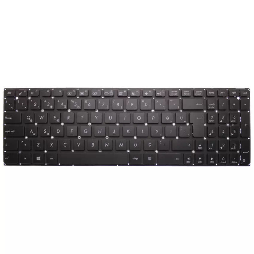 Asus X550CA, X550CC, X550JK, X550JX, X550LB, X550LC, X550LN Serisi Uyumlu Notebook Klavye (Siyah TR)