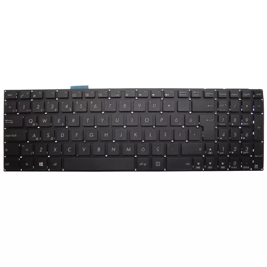 Asus E502NA-GO001T, X502NA-GO044 Klavye (Siyah TR)