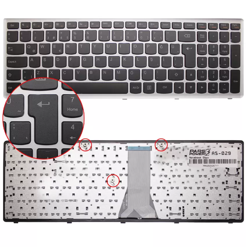 Lenovo G500S, G505S, G510S, S500, S510P, Z510, Z510P Notebook Klavye (Siyah TR)