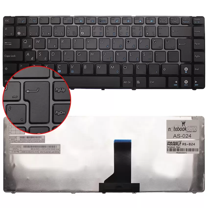 Asus 04GNZP1KUS00-2 Notebook Klavye (Siyah TR)